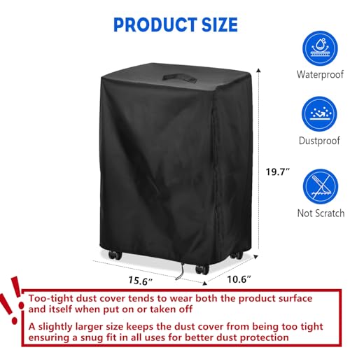 Paper Shredder Cover Compatible with BONSEN S3112(Cover Only), 420D Paper Shredders Cover for Home Office, for 12-Sheet & 16-Sheet Micro Cut Paper Shredder, 15.6" L x 10.6" W x 19.7" H