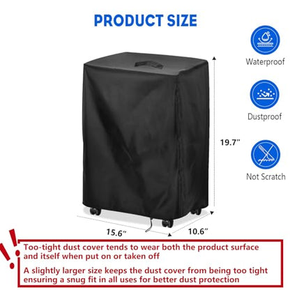 Paper Shredder Cover Compatible with BONSEN S3112(Cover Only), 420D Paper Shredders Cover for Home Office, for 12-Sheet & 16-Sheet Micro Cut Paper Shredder, 15.6" L x 10.6" W x 19.7" H