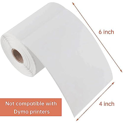 L LIKED 4000 Count 4" x 6" Direct Blank Thermal Shipping Labels with 250 Labels/Roll - Compatible with Zebra 2844 ZP-450 ZP-500 ZP-505 (16 Rolls) - size: 16 Rolls - 3520 Labels