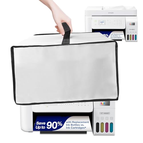 Printer Dust Cover for Epson EcoTank ET-4800 Printer (Silver) - color: Silver