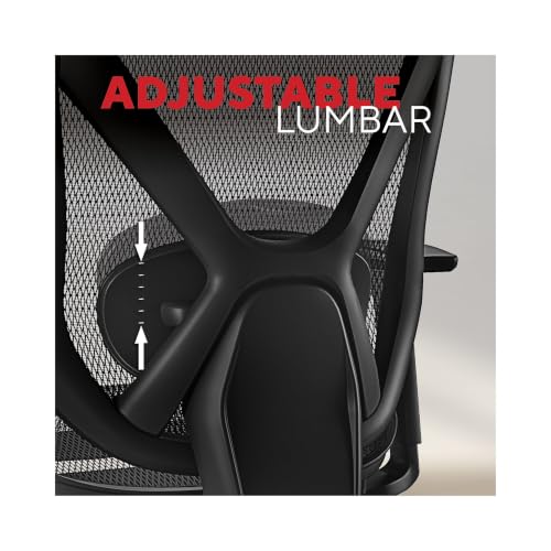 Staples Dexley Ergonomic Mesh Swivel Task Chair, Black