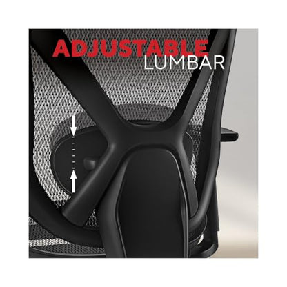 Staples Dexley Ergonomic Mesh Swivel Task Chair, Black