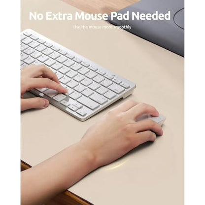 Desk Pad, Leather Non-Slip Laptop Computer Desk Keyboard Mat, Table Protector Blotter Mat, Large Mouse Pad (24" x 12")-Creamy White - color: Creamy White