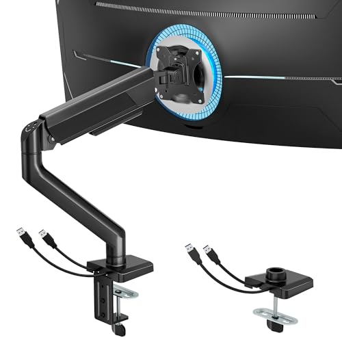 ARES WING 17-40 Inch Heavy Duty Monitor Arm with USB, Black - color: Black, style: With USB