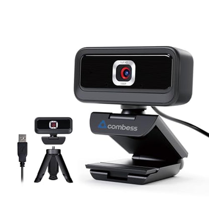 Webcam for PC, Computer Camera for Desktop, 1080P Webcam with Tripod,USB Web Cam, 2 Noise Reduction Mics, Built-in Privacy Cover,Plug&Play - style: 1080P Ultimate Cost Effective