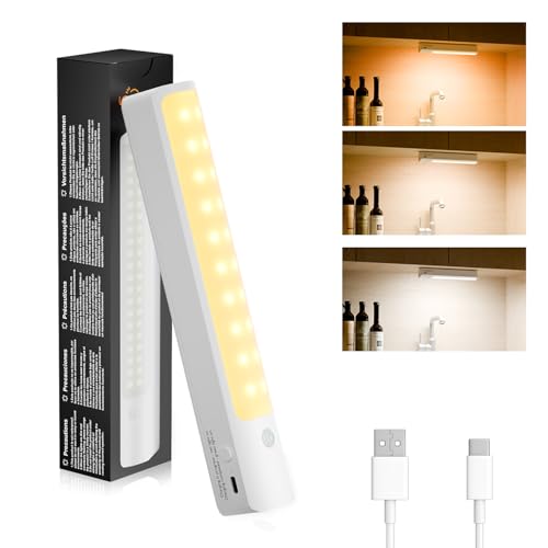 Under Cabinet Lights Wireless,Rechargeable LED Cabinet Lights | 3 Color Temperatures & 2 Working Modes, LED Lights for Bedroom, Easy Installation - size: 1 Pack