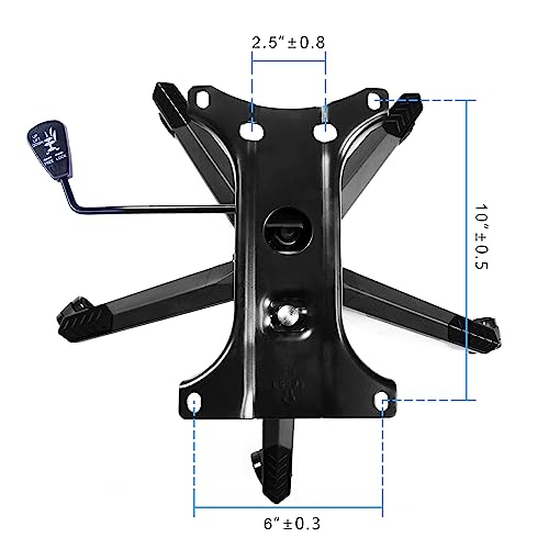 Frassie 28" Gaming Chair Base Replacement Set with Plate, Cylinder, Wheels | Heavy Duty Nylon Gamer Chair Base Replace Kit with 5 Casters Black - color: Black