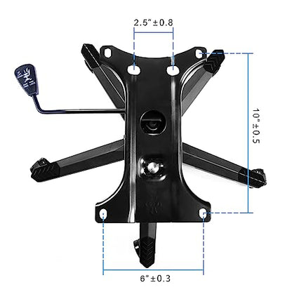 Frassie 28" Gaming Chair Base Replacement Set with Plate, Cylinder, Wheels | Heavy Duty Nylon Gamer Chair Base Replace Kit with 5 Casters Black - color: Black