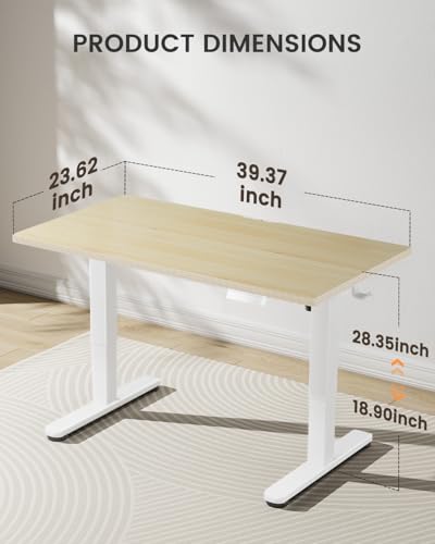ErGear 40 X 24 Inch Low Height Electric Standing Desk for Kids, Natural - color: Natural, size: 40 X 24 Inch