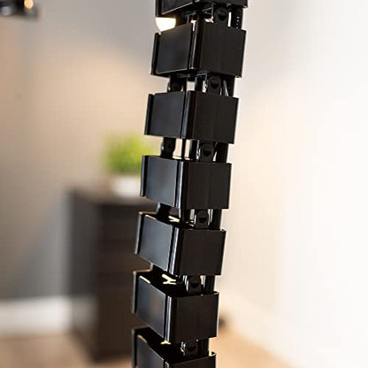 VIVO Black Clamp-on Desk Vertebrae Cable Management Kit, DESK-AC01P-B - color: Black