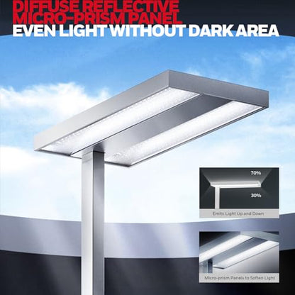 Honeywell 02E LED Floor Lamp, 10400LM Sunturalux Eye Caring Standing Light | 4000K 100W Natural Daylight Dimmable Reading Lamp, Modern Floor Lamp for Home Office Living Room Bedroom - style: 10400LM