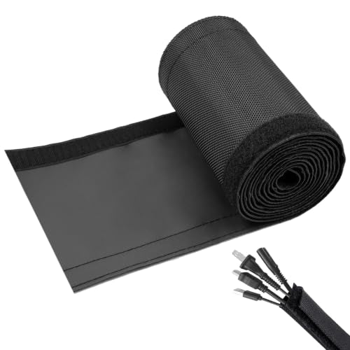 1.5" - 6.6Ft Hook and Loop Cable Sleeve, Wire Protector for Pets - size: 1.5" - 6.6Ft