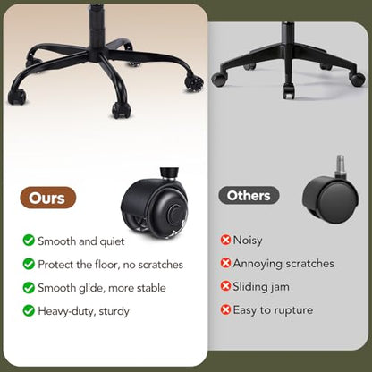 YFO Ergonomic Cross Legged Office Chair and ADHD Meditation Chair with Silent Wheels for Home Office Desk Chair and Yoga, Wider Backrest Support and Storage Pockets Design, PU Leather, Green - color: Pu-green