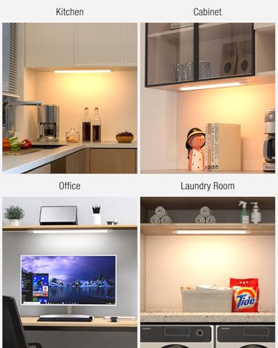 MYPLUS 2 Packs 16" Hand Wave Under Cabinet Lights with 5 Color Temperature - size: 16"-2 Pack