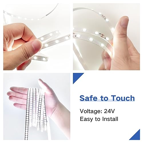 Led Strip Lights 65 ft for Living Room, 1200 Leds DIY Home Decor for House Warming Super Bright LED Tape Rope Lights for Kitchen, Vanity Mirror, Flexible LED Light Strips for christmas decor - color: Daylight White, size: 65FT