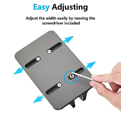 JARLINK Vertical Laptop Stand, Adjustable Aluminum Desktop Holder, Black (Pack of 2) - color: Black, size: 1-slot (Pack of 2)