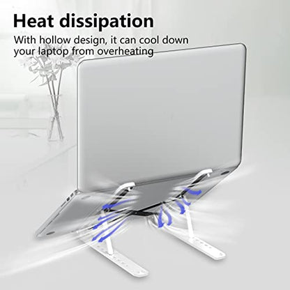 Tonmom Laptop Stand for Desk, Adjustable Laptop Riser, White - color: White