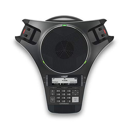 VTech VCS712 ErisStation DECT 6.0 Wireless Conference Phone with 2 Wireless Mics, Full-Duplex Speakerphone, Orbitlink Technology, 150ft Range, Black - size: 2 microphones, style: Removable Base