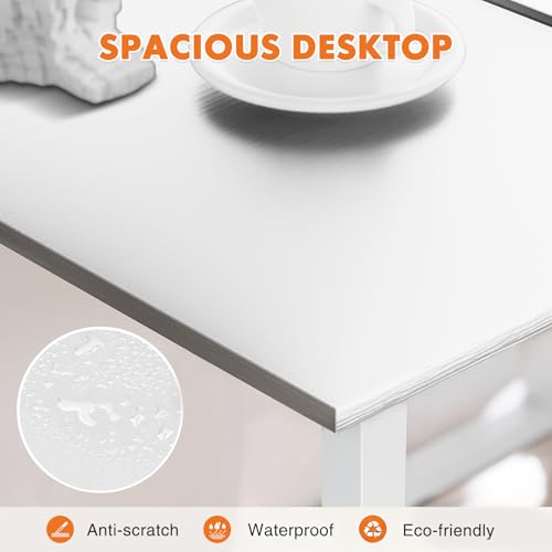 Sweetcrispy 32-Inch Small Computer Desk for Bedroom, White, 2 Pack - color: White, size: 32"-2 Pack