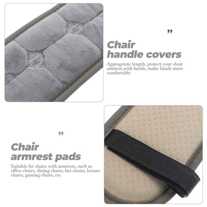 SEWACC 1 Pair Office Chair Armrest Pads, Elastic Arm Rest Covers for Desk Chair, 17.71 x 3.93 Inch - color: Grey