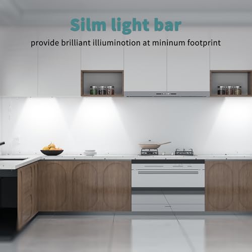 ASOKO Under Cabinet Lighting, 5000K Daylight, for Kitchen, Closet, 3-Pack - color: Cold White 5000K, size: Manual switch-3 pack