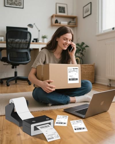 4x6 Thermal Labels Roll – 80 Rolls, 250 Labels/Roll – Perforated & Strong Adhesive Shipping Labels 4x6 – Commercial Grade Thermal Printer Labels for Shipping and Mailing - size: 4" x 6", style: 80 Rolls