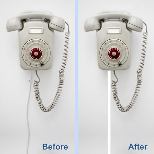 Mini Cable Hider 142" Paintable Cord Cover for Single Cable, White