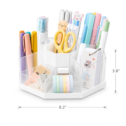 Rotating Pen Holder for Desk, 360 Degree Desk Organizer, Desktop Storage
