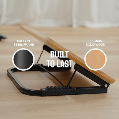 Adjustable Under Desk Foot Stool - Ergonomic Foot Rest with 7 Angles - Natural - color: Natural