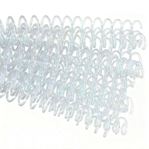 100 Pack Plastic Spiral Binding Coils, 4:1 Pitch 48 Loops for Letter/A4 Size, 360-Degree Rotation for Office School Projects, Suitable for Coworkers (Transparent, 1/2 Inch (100 Sheet Capacity)) - color: Transparent, size: 1/2 Inch (100 Sheet Capacity)