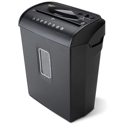 Aurora AU608MB High-Security 6-Sheet Micro-Cut Paper Credit Card Shredder with 3.5-Gallon Wastebasket, 4-Minute Continuous Running Time, Security Level P-4 - style: 6-Sheet Micro-cut