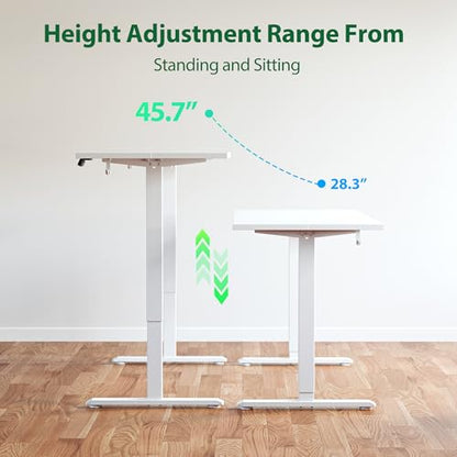 Agilestic Electric Height Adjustable Standing Desk, 63 Inch, White | Smooth Height Adjustment, Memory Presets, Hooks, Stable Steel Frame,154 lbs Capacity, Easy Assembly, Splice Board - color: White, size: 63 x 24 Inch
