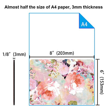 Small Mouse Pad 6 x 8 Inch, Audimi Mini Mouse Pad Thick for Laptop Wireless Mouse Home Office Travel, Portable & Washable (Flower) - color: Flower