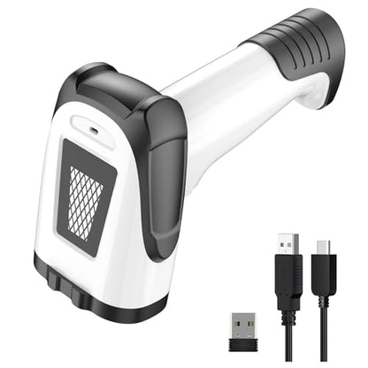 2D Handheld Wireless Barcode Scanner with Stand 3-in-1 Bluetooth bar Code Scanners - Cordless, Rechargeable 1D and 2D Barcode Scanner for Inventory - Wireless, Handheld, USB Bar Code/QR Code Scanner