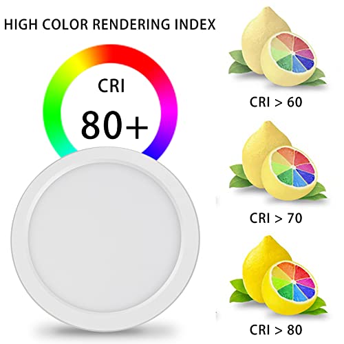 NOVELUX-ETL Certified 7 inch Flush Mount Ceiling Light Fixtures White, 12W 1200LM Dimmable, 5000K Ultra Thin Round Led Ceiling Light for Bedroom,Living Room, Kitchen, Hallway, Bathroom, 3Pack - size: 7 inch-3 Pack