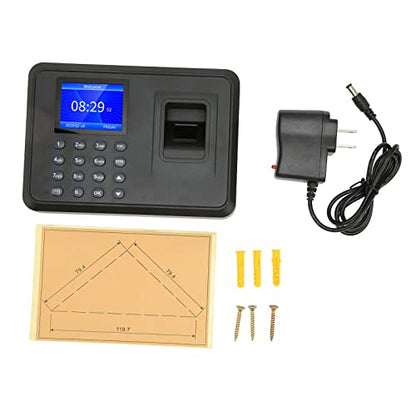 SaditY Fingerprint Time Clock, Intelligent Biometric Fingerprint Password Attendance Machine, Employee Checking in Recorder with 2.4 Inch Display for Office, Factory, Hotel, School