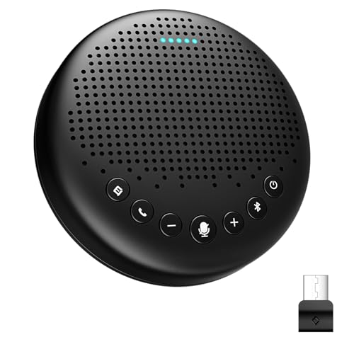 EMEET Luna Conference Speaker and Microphone, 360° Voice Pickup for 8 Users - size: Black Luna for 8