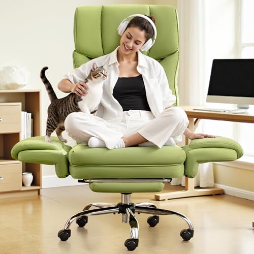 Office Chair, Flip Armrests for Pets Criss Cross Legged,Avocado Green - color: Avocado Green