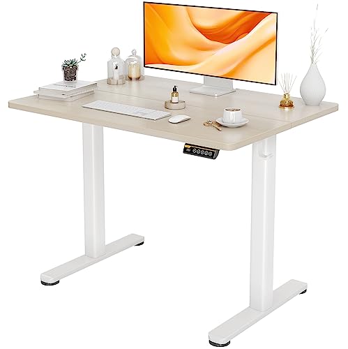 Claiks Electric Height Adjustable Standing Desk, 40x24 Inch, Nature | Smooth Height Adjustment, 3 Memory Presets, Cable Management Hub&Hook, Stable Steel Frame, 176lbs Capacity, Easy Assembly - color: Nature, size: 40