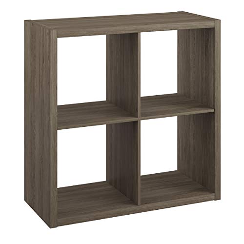 ClosetMaid 4-Cube Decorative Open Back Storage Organizer, Graphite Gray - color: Graphite Gray, size: 4-Cube