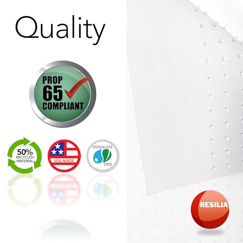 RESILIA Industrial Deep Pile Carpet Runner - Crosshatch Pattern Non Slip Carpet & Rug Protector Mat, Waterproof Clear Plastic Vinyl Floor Covering, 30 Inches Wide x 6 Feet Long, Made in The USA - size: 2'6" x 6' (Runner)