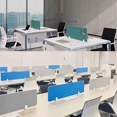 Freestanding Desk Partition Privacy Panel - Easy to Clean, No Drilling Required, Ideal for Offices, Classrooms & Libraries (Wit, 30x100CM),Wit,30X100CM - color: Wit, size: 30X100CM