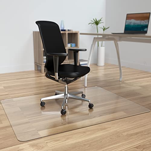 Amyracel Large Office Chair Mat for Hardwood Floor, 46” x 60” Clear Desk Chair Mat for Hard Floors, Easy Glide Office Floor Mat for Hardwood Floors - color: Fully Clear, size: 46" x 60" Rectangular