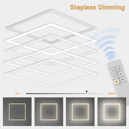 Flat Panel Light 2x2 Ft 4 Pack Led Frame Panel, Border Glow Light 3CCT Adjustable Suitable for Offices, Shops, Bathrooms etc with Integrated Ceilings (4 PCS) - size: 4 PCS