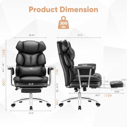 Sweetcrispy Executive Home Office Chair, Ergonomic Desk Chair - color: Black