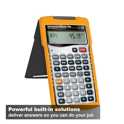 Calculated Industries 4065 Construction Master Pro Advanced Construction Math Feet-inch-Fraction Calculator for Contractors, Estimators, Builders, Framers, Remodelers, Renovators and Carpenters | Advanced Construction Math, Feet-Inch-Fractions, For Contra