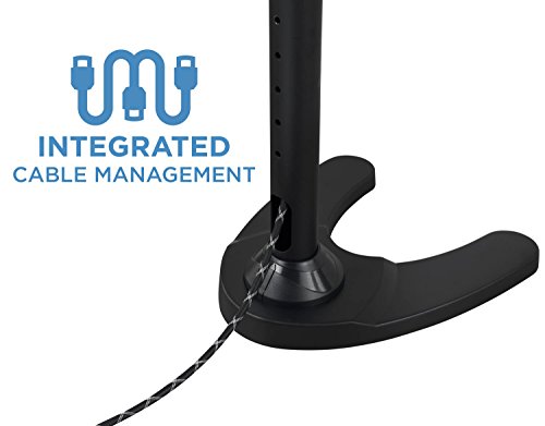 Mount-It! Triple Monitor Stand for 3 Screens up to 24", Height Adjustable Desk Mount with Free Standing or Grommet Base, 22 lbs per Arm, VESA 75x75 100x100 Compatible, Full Motion Monitor Mount MI-789