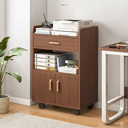 Shelf Placement Cabinet Floor Shelf Office Filing Cabinet Wooden Movable Computer Desk Side Low Cabinet(White-Patch Five-Pointed star4) - color: White-patch Five-pointed Star4
