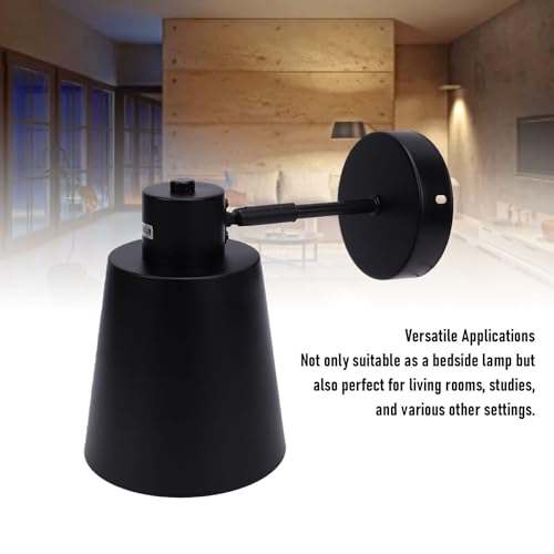 Aramox Swing Arm Wall Lamp, Iron Fabric Shade Wall Light, Plug in Sconce with Soft Light, 11 Accessories, for Bedroom Dining Room Hallway Living Room