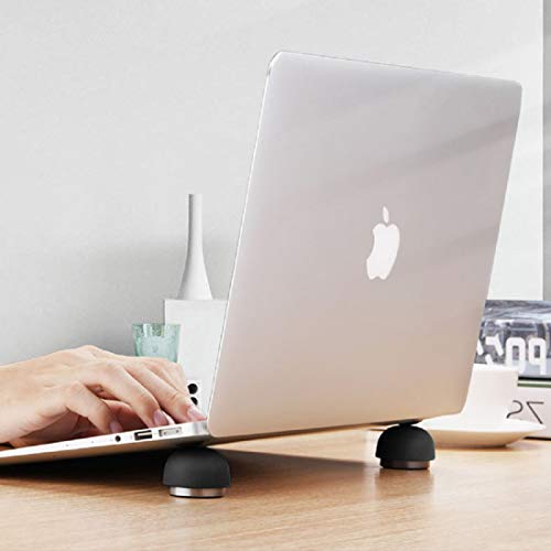 Ergonomic Laptop Cooling Pad - Portable Magnetic Cooler Stand for Laptop Computer - color: black